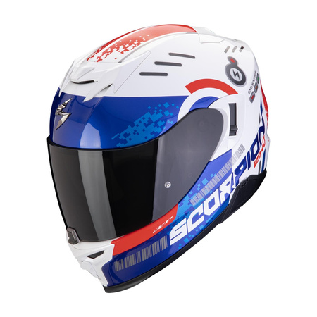 Kask integralny SCORPION EXO 520 EVO AIR TITAN WHITE/BLUE/RED biały niebieski czerwony