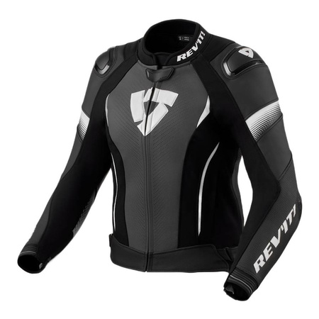 Kurtka skórzana damska REVIT XENA 4 PRO LADY BLACK/WHITE czarny biały