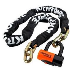 Zapięcie łańcuchowe KRYPTONITE NEW YORK 1217 1,2CM X 170CM czarny biały pomarańczowy