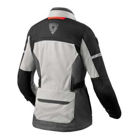 Kurtka tekstylna damska REVIT OUTBACK 4 H2O LADY SILVER/BLACK srebrny czarny czerwony fluo