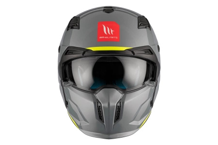 Kask otwarty z wpinaną szczęką MT STREETFIGHTER SV S SOLID GLOSS GREY