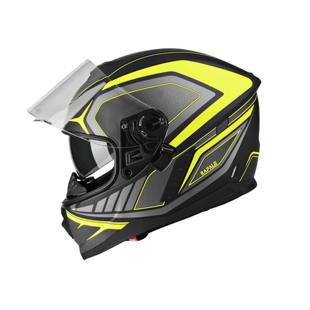 Kask integralny LAZER RAFALE HEXA BLACK/YELLOW czarny mat szary żółty fluo