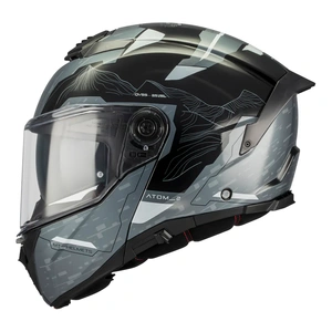 Kask szczękowy MT ATOM 2 SV HIGHLANDS BLACK/GREY czarny szary