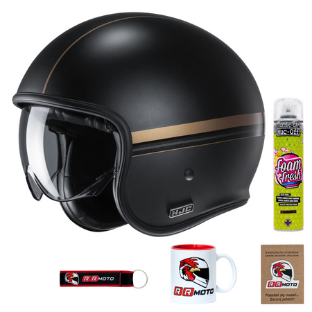 Kask otwarty HJC V30 EQUINOX BLACK/BRONZE czarny brązowy
