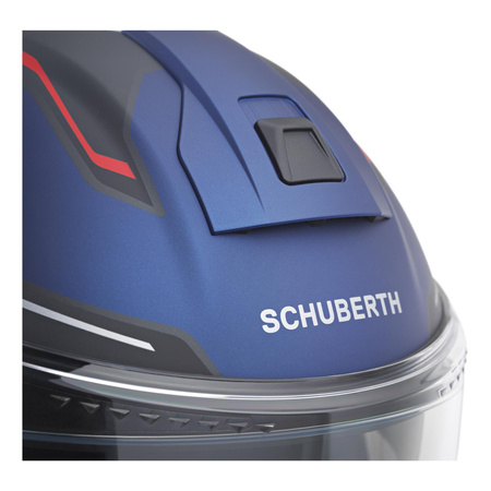 Kask szczękowy SCHUBERTH C5 ECE OMEGA BLUE niebieski czerwony czarny biały