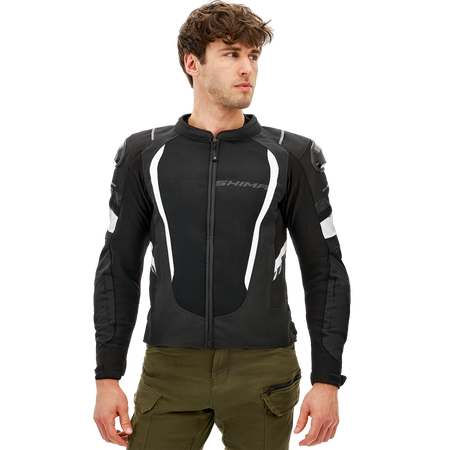 Kurtka tekstylna SHIMA MESH PRO 2.0 BLACK/WHITE czarny biały