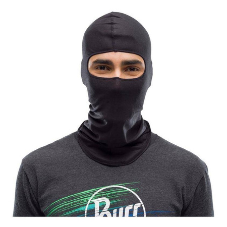 Kominiarka termoaktywna BUFF LIGHTWEIGHT MERINO WOOL BALACLAVA SOLID BLACK
