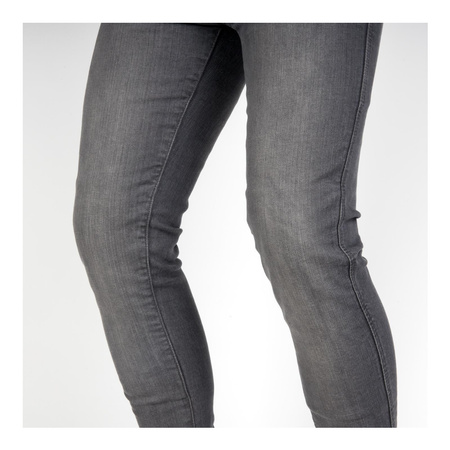 Jeansy motocyklowe OZONE STRIKER SLIM FIT WASHED GREY szary