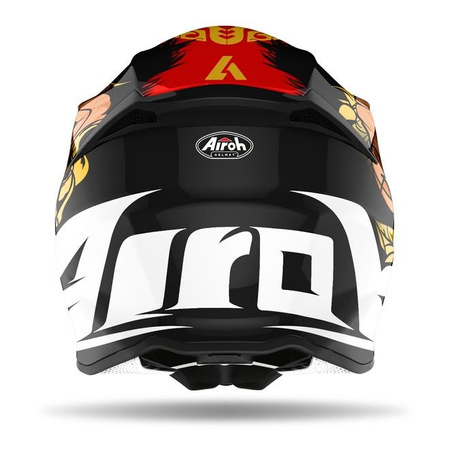 Kask cross AIROH TWIST 2.0 TIKI GLOSS czerwony niebieski brązowy biały czarny