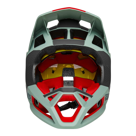 Kask rowerowy FOX PROFRAME BLOCKED EUCALYPTUS zielony czerwony czarny