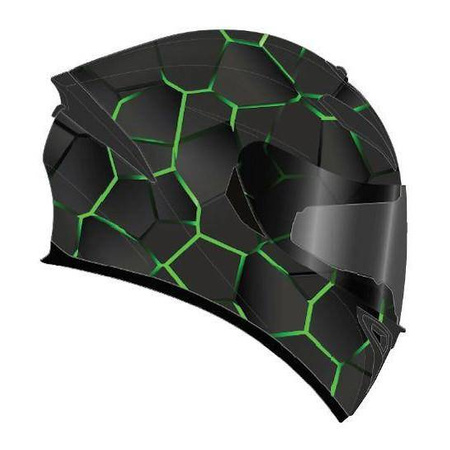 Kask integralny AGV K5 S VULCANIUM GREEN czarny zielony