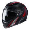 Kask integralny HJC F70 CARBON ESTON BLACK/RED czarny czerwony szary