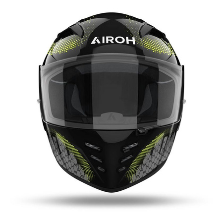 Kask integralny AIROH CONNOR GAMER GLOSS czarny szary żółty fluo biały