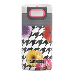 Kubek termiczny KAMBUKKA ETNA Floral Patchwork 300ml różowy pomarańczowy żółty biały czarny fioletowy szary