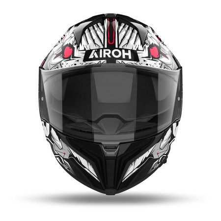 Kask integralny AIROH MATRYX NYTRO MATT czarny szary czerwony