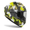 Kask integralny AIROH VALOR ARMY MATT biały żółty fluo szary zielony czarny