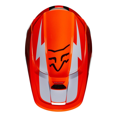 Kask cross FOX V1 WERD FLO ORANGE pomarańczowy fluo biały czarny