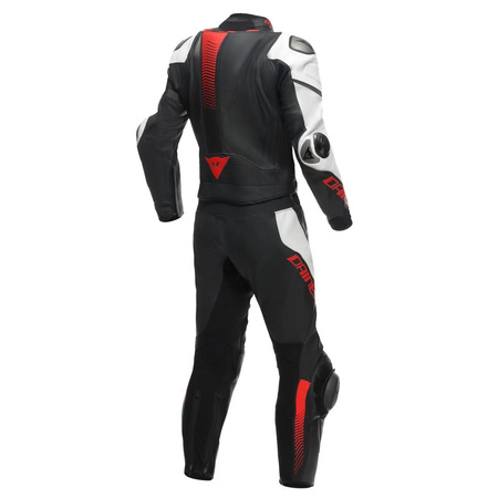 Kombinezon dwuczęściowy DAINESE LAGUNA SECA 5 BLACK/FLO RED czarny czerwony fluo
