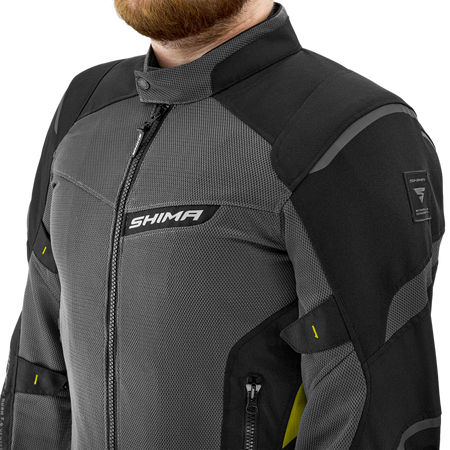Kurtka tekstylna SHIMA RUSH 2.0 VENTED FLUO szary żółty fluo czarny