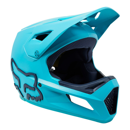 Kask rowerowy dziecięcy FOX JUNIOR RAMPAGE TEAL niebieski