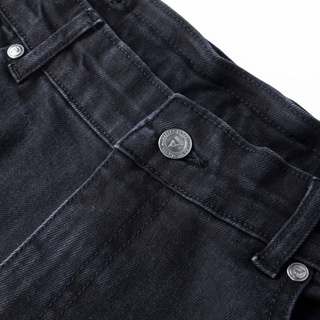 Jeansy motocyklowe REBELHORN HAWK III REGULAR FIT WASHED BLACK czarny