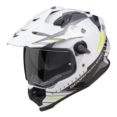 Kask integralny SCORPION ADF-9000 AIR FEAT WHITE/BLACK/NEON YELLOW biały czarny żółty fluo