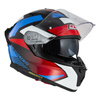 Kask integralny NZI GO RIDER STREAM DUO QUADRI BLACK RED BLUE czarny czerwony niebieski