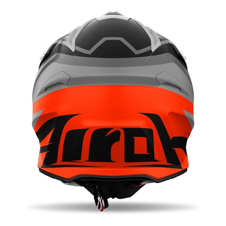 Kask cross AIROH AVIATOR ACE 2 GROUND ORANGE MATT szary pomarańczowy fluo