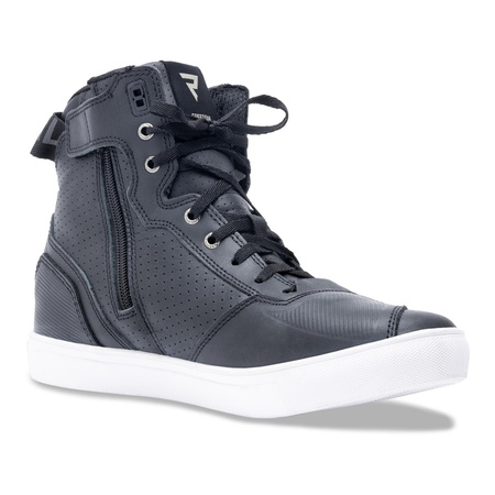 Trampki motocyklowe REBELHORN VANDAL BLACK/WHITE SOLE czarny biały