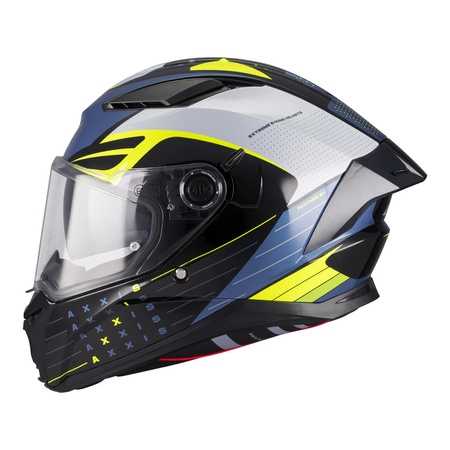 Kask integralny AXXIS PANTHER SV DIMENSION B3 GLOSS niebieski żółty fluo czarny biały