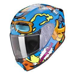 Kask integralny dziecięcy SCORPION EXO-JNR FUN BLUE/ORANGE niebieski pomarańczowy