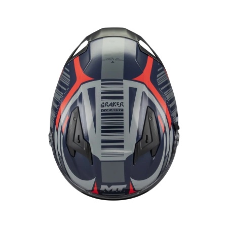 Kask integralny MT BRAKER SV COCKPIT RED/GREY/BLUE czerwony szary granatowy