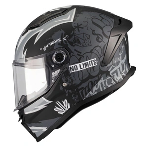 Kask integralny MT STINGER 2 TAGGER BLACK/GREY MATT czarny szary