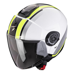 Kask otwarty SCORPION EXO-CITY II VEL WHITE/NEON YELLOW biały żółty fluo