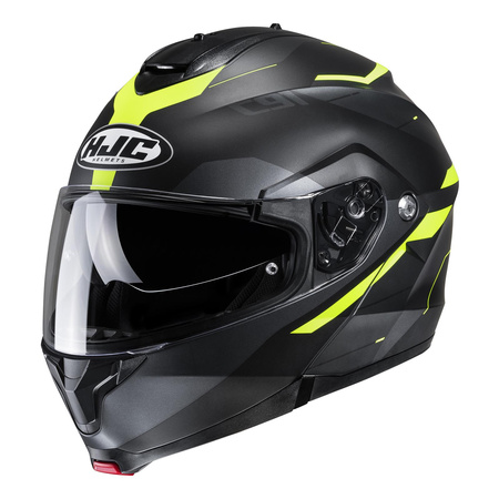 Kask szczękowy HJC C91 KARAN BLACK/YELLOW czarny żółty fluo