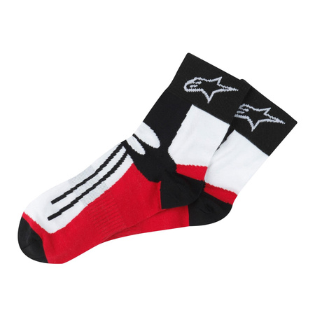 Skarpety termoaktywne ALPINESTARS RACING ROAD SHORT BLACK/RED czarny czerwony biały