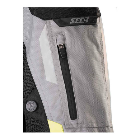 Kurtka tekstylna SECA ORKAN TITANIUM grafitowy czarny żółty fluo