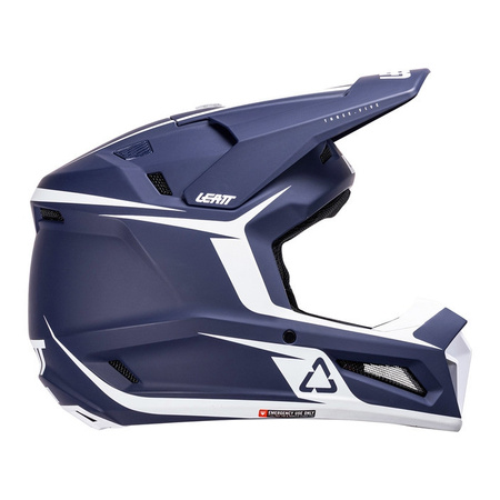 Kask cross z goglami LEATT KIT MOTO 3.5 BLUE niebieski