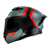 Kask szczękowy MT ATOM 2 SV EMALLA MATT GREY/BLACK/RED szary czarny czerwony