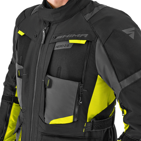Kurtka tekstylna SHIMA HERO 2.0 MEN FLUO czarny szary żółty fluo