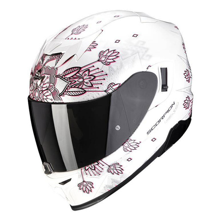 Kask integralny SCORPION EXO-520 AIR TINA WHITE/SILVER biały różowy czarny