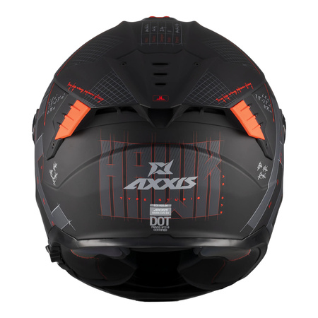 Kask integralny AXXIS HAWK EVO SV TYPE STUDIO B5 MATT czarny czerwony