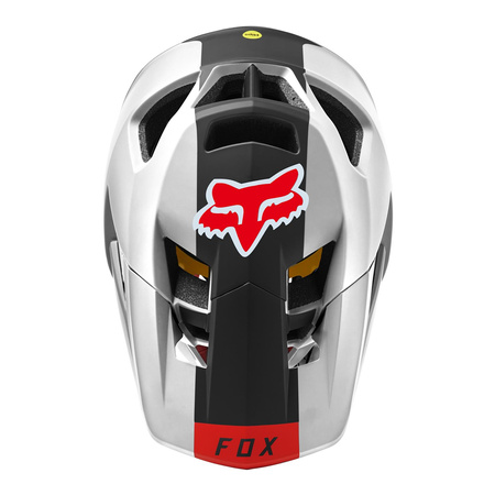 Kask rowerowy FOX PROFRAME BLOCKED BLACK/WHITE czarny biały czerwony
