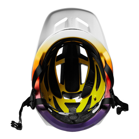 Kask rowerowy FOX SPEEDFRAME VNISH WHITE biały pomarańczowy