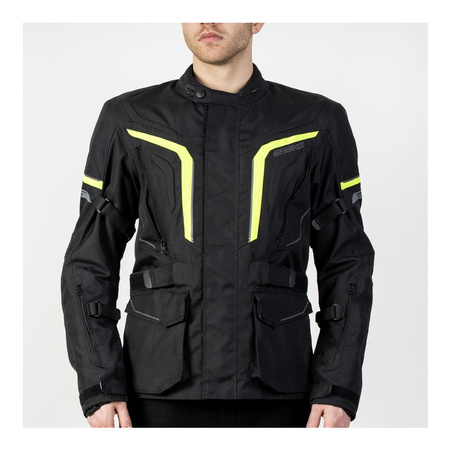 Kurtka tekstylna OZONE SAHARA BLACK/FLUO YELLOW czarny żółty fluo