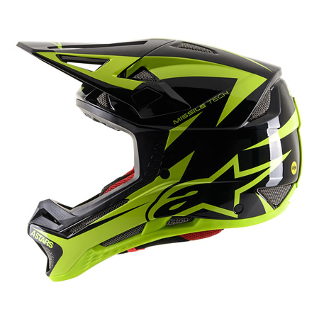 Kask rowerowy ALPINESTARS MISSILE TECH BLACK/FLUO YELLOW czarny żółty fluo