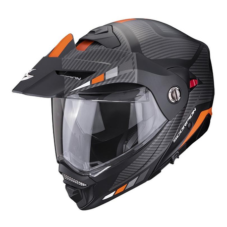 Kask szczękowy SCORPION ADX-2 CAMINO BLACK/SILVER/ORANGE czarny srebrny pomarańczowy