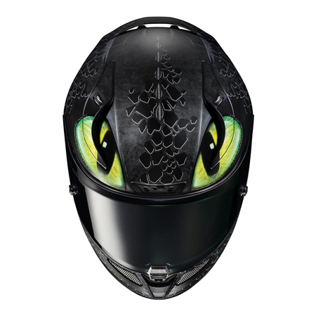 Kask integralny HJC R-PHA 11 TOOTHLESS UNIVERSAL BLACK czarny szary żółty zielony czerwony
