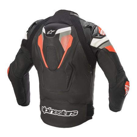 Kurtka skórzana ALPINESTARS ATEM V4 BLACK/MID GREY/FLUO RED czarny szary czerwony fluo