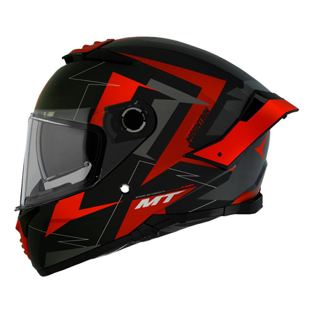 Kask integralny MT THUNDER 4 SV MOUNTAIN MATT RED czarny czerwony szary